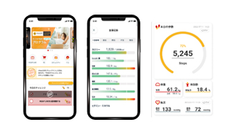 日々の行動記録（食事･運動）
オンライン×オフライン支援