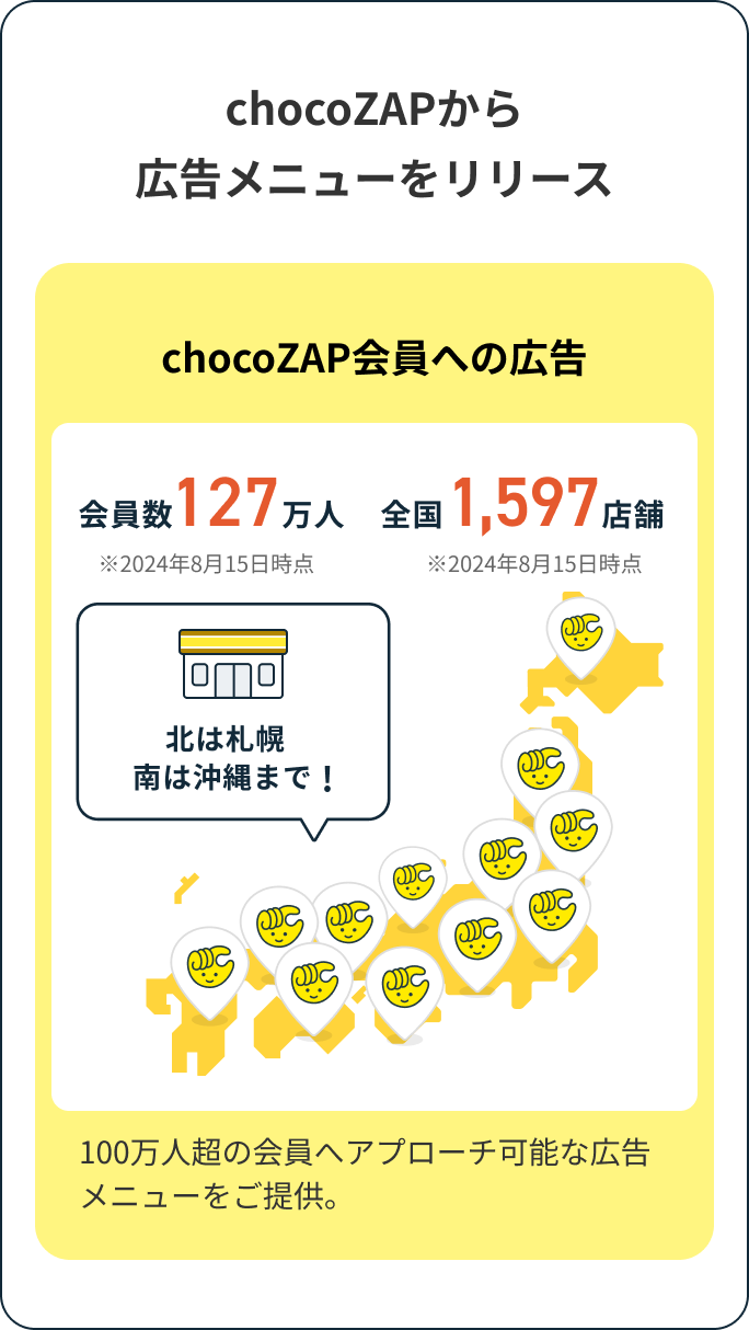 chocoZAPから広告メニューをリリース